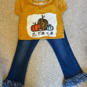 Girls Fall top and bottom
